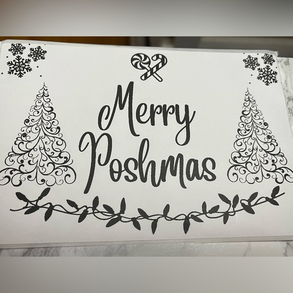 🌺50 Merry Poshmas Thermal Labels - Picture 2 of 2